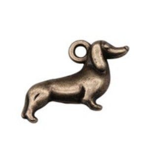 Antique Bronze DACHSHUND Wiener Dog Charm